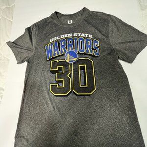 Men's Golden State Stephen Curry Large Gray Tee Number 30